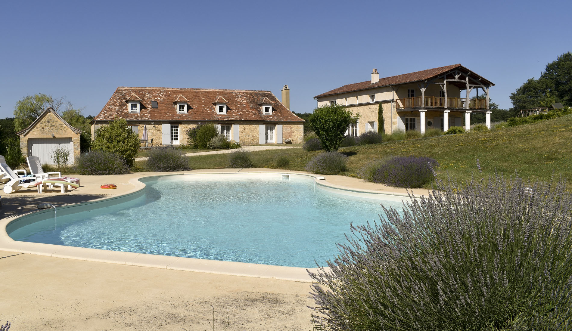 buildings and swimming pool